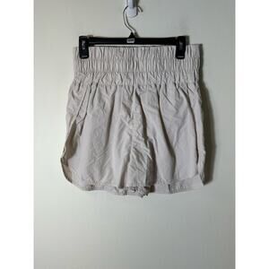 Zenana Smocked Ecru Shorts Sz L